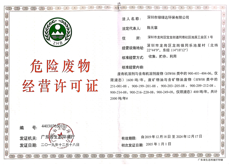 危险废物经营许可证2